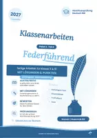Vorschau - Arbeitsblätter - Materialpaket 3 Klassenarbeiten Deutsch RS BW Klasse 9/10 Textverständnis und Argumentieren Abschlussprüfung 2027 - Deckblatt