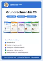 Vorschau - Arbeitsblätter - Rechenstart – Grundrechnen bis 20 · 5 Hefte im Paket - Deckblatt