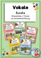Vorschau - Poster - Buchstabeneinführung: Wimmelbilder / Plakate zu den Vokalen - Deckblatt