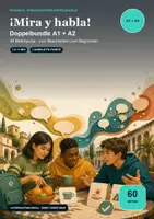 Vorschau - Spiele - Spanisch Sprechstarter A1 + A2 | 48 visuelle Bildimpulse | 60 Seiten - Deckblatt