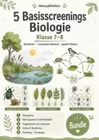 Vorschau - Arbeitsblätter - 5 Basisscreenings Biologie Klasse 7–8 Schulstart - Deckblatt