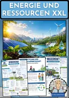 Vorschau - Arbeitsblätter - Energie, Ressourcen & Wasser – Nachhaltigkeit, Energiewende und Ressourcennutzung | 29 Materialien Erdkunde Sek I - Deckblatt