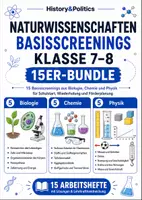 Vorschau - Arbeitsblätter - Physik Basisscreenings Klasse 7–8 5er-Bundle - Deckblatt