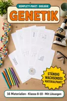 Vorschau - Unterrichtsreihen - Genetik & Vererbung komplett – 16 Materialien Biologie - Deckblatt