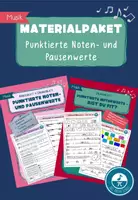 Vorschau - Arbeitsblätter - Materialpaket Punktierte Noten- und Pausenwerte - Deckblatt