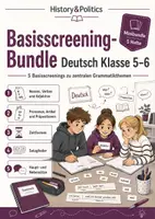 Vorschau - Arbeitsblätter - Basisscreening-Bundle Deutsch Klasse 5–6 - Deckblatt