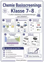 Vorschau - Arbeitsblätter - Chemie Basisscreenings Klasse 7–8 Schulstart - Deckblatt