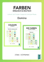 Vorschau - Spiele - Materialpaket: Domino "Farben" auf Deutsch & Englisch - Deckblatt