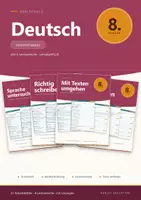 Vorschau - Arbeitsblätter - Deutsch 8 Realschule - Komplettpaket + Lernzielkontrollen - Deckblatt