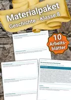 Vorschau - Arbeitsblätter - Materialpaket – Geschichte Klasse 8 – Arbeitsblätter - Deckblatt