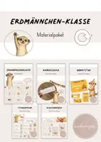 Vorschau - Mal- und Bastelvorlagen - Materialpaket: Erdmännchen / Erdmännchenklasse - Deckblatt