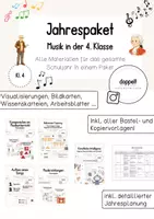 Vorschau - Stundenentwürfe - Jahrespaket - MUSIK | Klasse 4 (Materialpaket) - Deckblatt