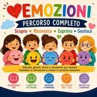 anteprima - Esercizi - EMOZIONI- Percorso completo per Conoscerle, Esprimerle e Gestirle - Pagina di copertina