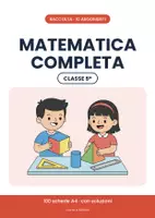 anteprima - Esercizi - 🔢 Matematica classe quinta: il programma con 100 schede - Pagina di copertina