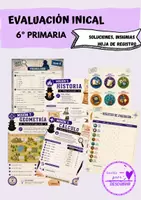 Vista previa - Evaluación - Evaluación inicial 6º Agentes secretos - Portada
