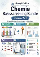 Vorschau - Arbeitsblätter - Chemie Basisscreening Bundle Klasse 7–8 - Deckblatt