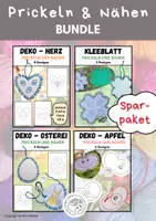 Vorschau - Mal- und Bastelvorlagen - Materialpaket: Prickeln und Nähen - Deckblatt