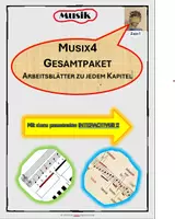Vorschau - Arbeitsblätter - "Musix4" Arbeitsblätter abgestimmt zu jedem Kapitel + Interactives - Deckblatt