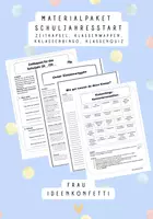 Vorschau - Arbeitsblätter - Materialpaket Schuljahresstart - Kennenlernen Ziele - Deckblatt