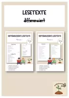 Vorschau - Arbeitsblätter - Materialpaket differenzierte Lesetexte - Deckblatt