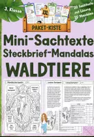 Vorschau - Arbeitsblätter - Paketkiste - Mini-Sachtexte & Steckbrief-Mandalas | Waldtiere - Deckblatt