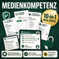 Vorschau - Arbeitsblätter - Großes Unterrichtspaket: Cybersicherheit & Medienkompetenz 📱🔒 (Klasse 5–9 | 10-in-1 Komplett-Bundle | Keine Vorbereitung) - Deckblatt