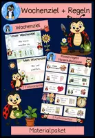 Vorschau - Poster - Ziel der Woche + Klassenregeln Marienkäferklasse 🐞 | Klassentier Marienkäfer | Growth Mindset | Classroom Management | Grundschule - Deckblatt