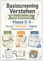Vorschau - Arbeitsblätter - Basisscreening Verstehen Megabundle Klasse 5–6 - Deckblatt