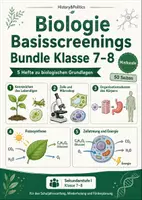 Vorschau - Arbeitsblätter - Biologie Basisscreenings Bundle Klasse 7–8 - Deckblatt