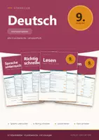 Vorschau - Arbeitsblätter - Deutsch 9 Gymnasium - Komplettpaket + Lernzielkontrollen - Deckblatt