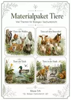 Vorschau - Unterrichtsreihen - Tiere und Lebensräume – Materialpaket Biologie Klasse 5/6 mit Lösungen - Deckblatt