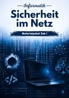 Vorschau - Arbeitsblätter - Sicherheit im Netz – 6 Arbeitsblätter zu Cyberangriffen, Malware, Verschlüsselung und digitaler Sicherheit - Deckblatt