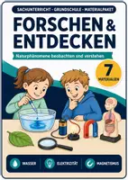 Vorschau - Stundenentwürfe - Sachunterricht Grundschule: Forschen & Entdecken – 7 Materialien - Deckblatt
