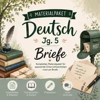 Vorschau - Arbeitsblätter - Deutsch Jg. 5 Briefe Materialpaket - Deckblatt