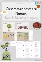 Vorschau - Arbeitsblätter - Zusammengesetzte Nomen (Spiel & Schreibspaziergang) - Deckblatt