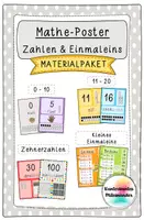 Vorschau - Fördermaterial/Inklusion - Mathe-Poster - Zahlen & kleines Einmaleins - Großes Materialpaket - Deckblatt