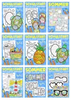 Vorschau - Arbeitsblätter - Rückblick auf die Sommerferien - XXL Ferienreflexion Materialpaket - Deckblatt