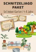 Vorschau - Spiele - Indoor & Outdoor Schnitzeljagd 2er-Set | Schatzsuche Kindergeburtstag für Garten & Zuhause | 4-8 Jahre - Deckblatt