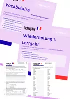 Vorschau - Arbeitsblätter - Wiederholung 1. Lernjahr Französisch (Grammatik & Vokabeln) Paket - Deckblatt