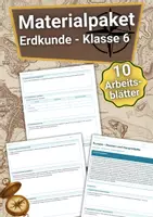 Vorschau - Arbeitsblätter - Materialpaket – Erdkunde Klasse 6 – Arbeitsblätter - Deckblatt