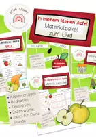 Vorschau - Stundenentwürfe - Materialpaket: Apfel - In meinem kleinen Apfel - Material zum Lied | Gedicht | Apfellied - Deckblatt