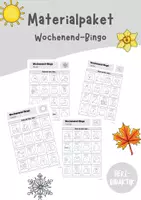 Vorschau - Arbeitsblätter - Materialpaket - Wochenend-Bingo (Jahreszeiten) - Deckblatt