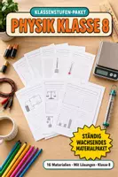Vorschau - Arbeitsblätter - Physik Klasse 16 Paket – 16 Materialien: Mechanik, Wärme & Elektrik - Deckblatt