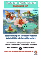 Vorschau - Stundenentwürfe - Materialpaket I Däumelinchen Stationenarbeit I Grundschule - Deckblatt