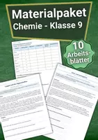 Vorschau - Arbeitsblätter - Materialpaket - Chemie Klasse 9 - Arbeitsblätter - Deckblatt