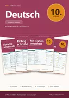 Vorschau - Arbeitsblätter - Deutsch 10 Realschule - Komplettpaket + Lernzielkontrollen - Deckblatt