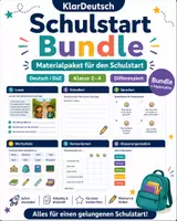 Vorschau - Arbeitsblätter - Schulstart Aktiv-Bundle – 4 Materialien für Deutsch & DaZ - Deckblatt