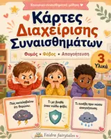 Προεπισκόπηση - Flashcards - Κάρτες διαχείρισης συναισθήματων - ΘΥΜΌΣ - ΦΟΒΟΣ - ΑΠΟΓΟΉΤΕΥΣΗ - Εξώφυλλο