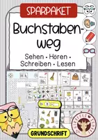 Vorschau - Unterrichtsreihen - Buchstabeneinführung GRUNDSCHRIFT Klasse 1 – Lesen & Schreiben lernen | Sparpaket - Deckblatt