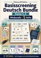 Vorschau - Arbeitsblätter - Basisscreening Deutsch Grammatik Bundle Klasse 5–6 - Deckblatt